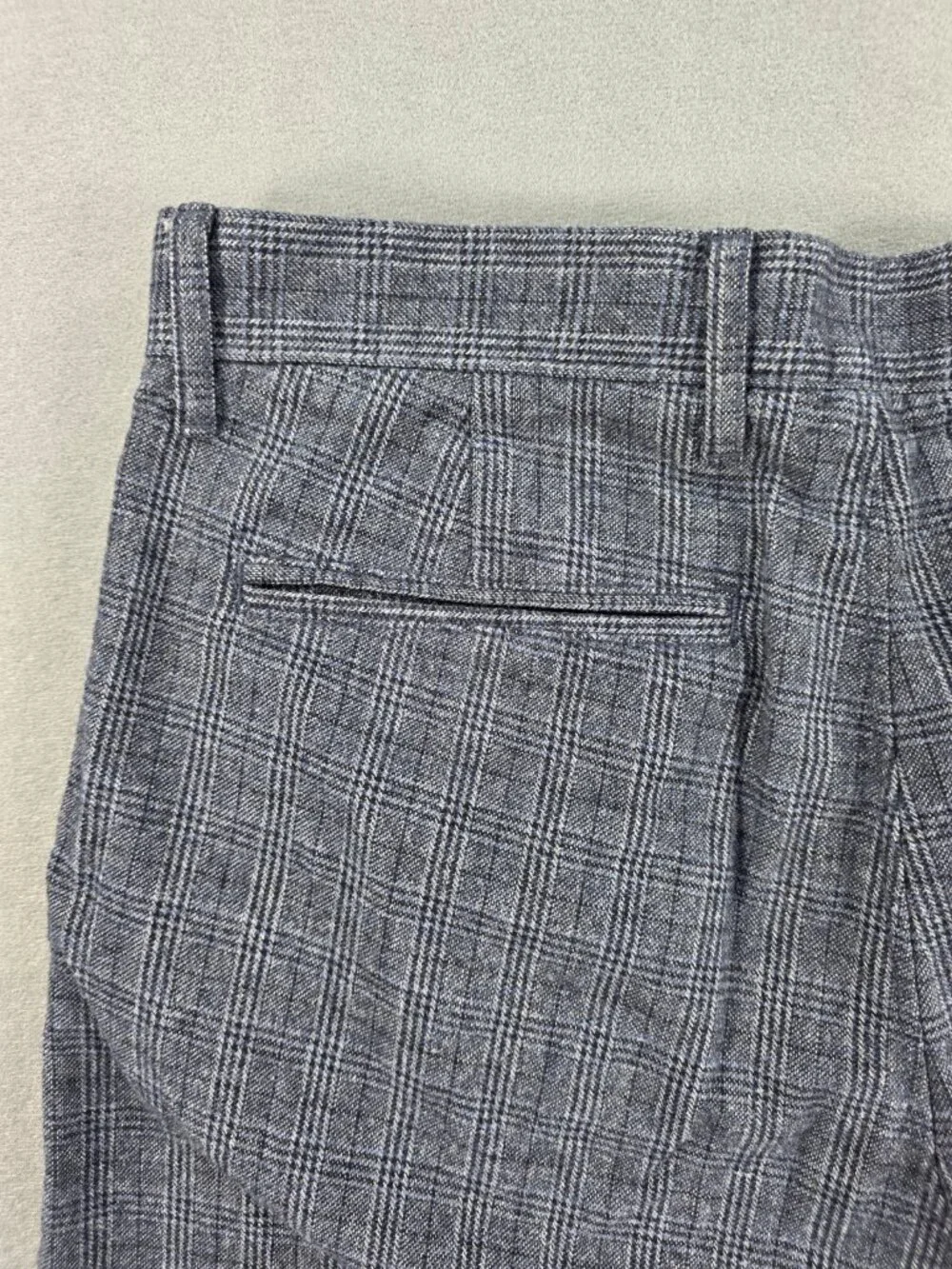 J. Crew 484 Slim Men's Plaid Pants 31x32 Navy Gray Stretch